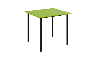 JSB 80N Jídelní stůl 800 x 800 mm, deska jarní zeleň / podnož černá